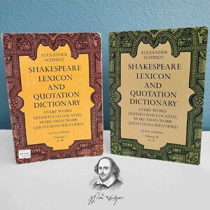 SHAKESPEARE Lexicon & Quotation Dictionary ~ 2 Vol. Set, Dover Edition GOOD!